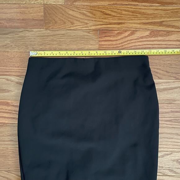 Express Pencil Skirt Womens 10 Black Knee Length Lined Split Work Office Classic - Picture 5 of 9